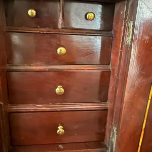 Antique wooden drop down writing desk - Image 7