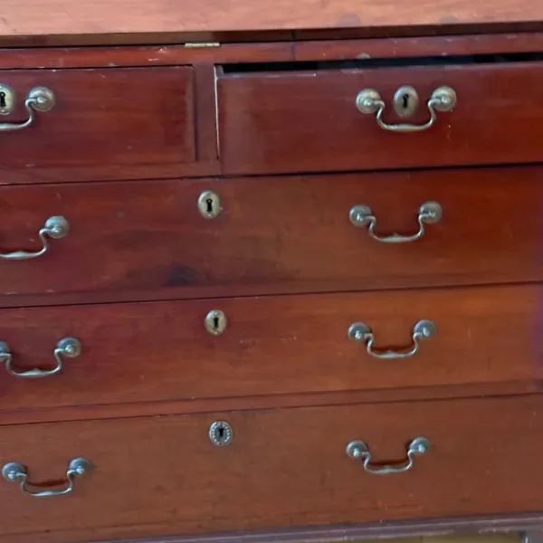 Antique wooden drop down writing desk