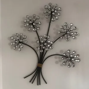 Black glass wall art