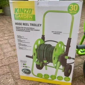 30m Kinzo Garden hose reel trolley - Image 2