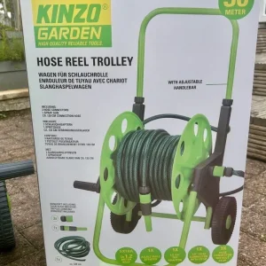 30m Kinzo Garden hose reel trolley - Image 4