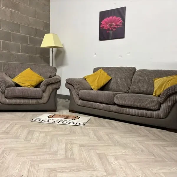 Grey 2-Seater Sofa & Armchair – FREE DELIVERY AVAILABLE