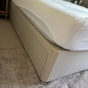 Super King Divan Bed Base (with drawers) and Headboard - Image 3