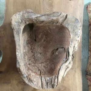 Large natural wooden bowl - Image 5