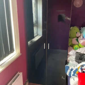 Black gloss wardrobes