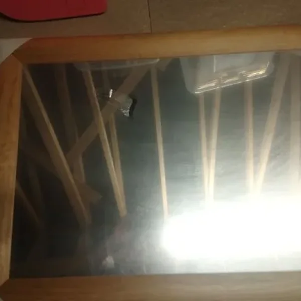 Pale wood Mirror, New in original wrapping 26 x 45 inches