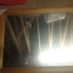 Pale wood Mirror, New in original wrapping 26 x 45 inches