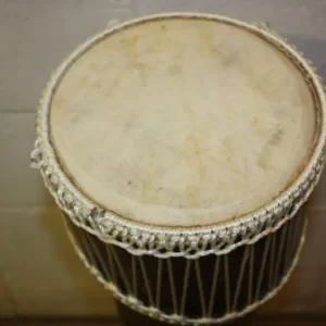 Very Tall Wooden Carved Djembe Drum 8in Diameter Head x 36in High ~ £55 ono - Image 2