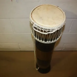 Very Tall Wooden Carved Djembe Drum 8in Diameter Head x 36in High ~ £55 ono - Image 4