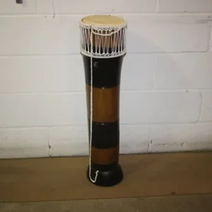 Very Tall Wooden Carved Djembe Drum 8in Diameter Head x 36in High ~ £55 ono