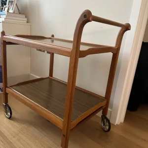 Vintage Wooden Drinks Trolley - Image 4