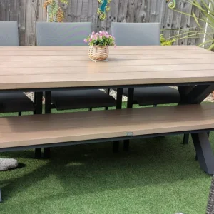 Large garden table and chairs - Image 2