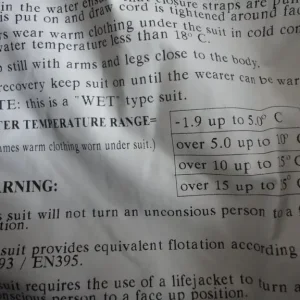 Mullion lobster 2000 floatation suit , size large, 41 to 44 inch chest, fishing, sailing etc - Image 7