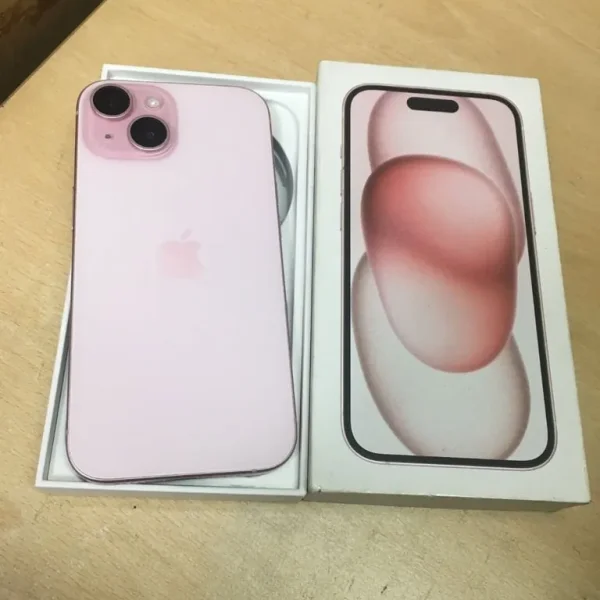 iPhone 15 128GB pink , 100% battery health - warranty till 9/9/25