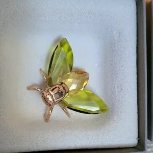 Swarovski Akima Brooch Green Fly Medium
