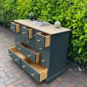 Hand Painted 13 Drawer Merchants/Apothecary Chest of Drawers - Image 6