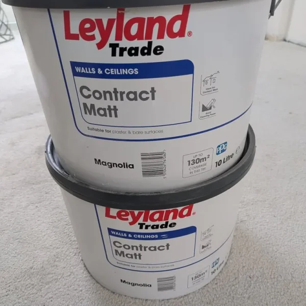 Leyland Trade Contract Matt Paint Magnolia - £15 for 2 - 10L