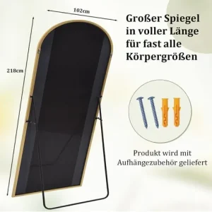 Large gold oval mirror - Image 4