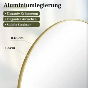 Large gold oval mirror - Image 5