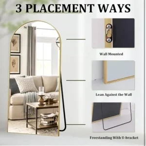 Large gold oval mirror - Image 6