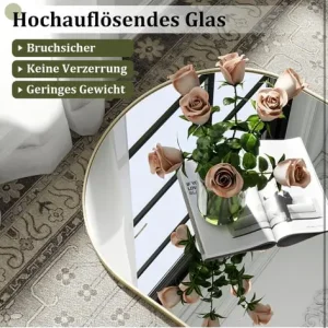 Large gold oval mirror - Image 7