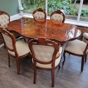 Dining table and 6 chairs