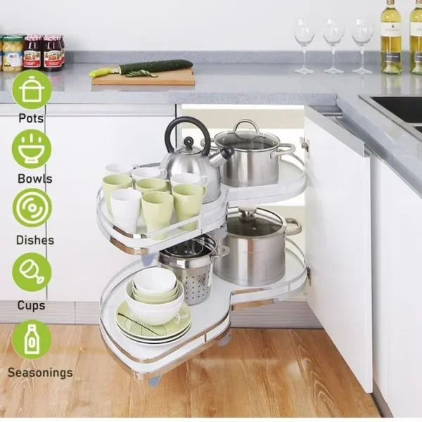 2x Kitchen Pull Out Shelf Organiser Cupboard Revolving Corner Pullout Organizer for 36-inch/900left | in Stockton-on-Tees, County Durham | Gumtree