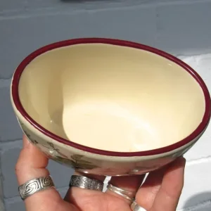 Ceramic Trinket Dish Bowl with Beautiful Blackberry and Butterfly Autumn Design - Image 4