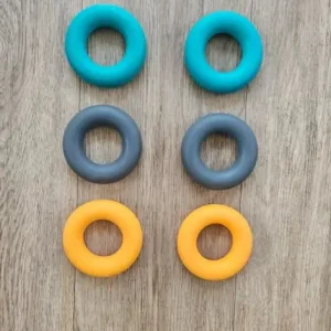 MoveRays Hand Grip Strengthener 6x Silicone Rings for Muscle Training 30lb 40lb 50lb (pairs) - Image 2