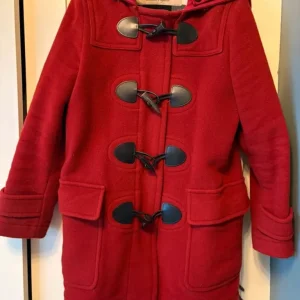 Red Burberry Wool hooded Coat - Image 3