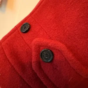 Red Burberry Wool hooded Coat - Image 5