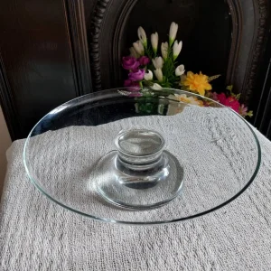 Solid Glass Stemmed Cake Stand - Image 3