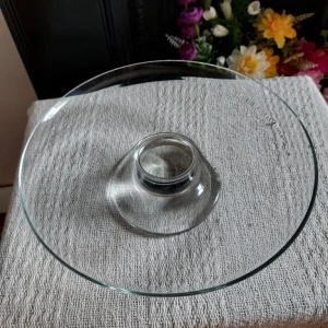 Solid Glass Stemmed Cake Stand - Image 4