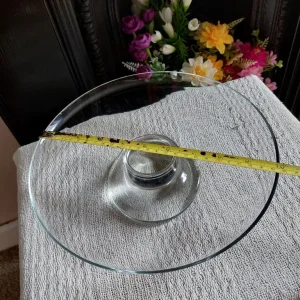 Solid Glass Stemmed Cake Stand - Image 6
