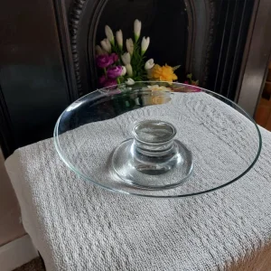 Solid Glass Stemmed Cake Stand - Image 7