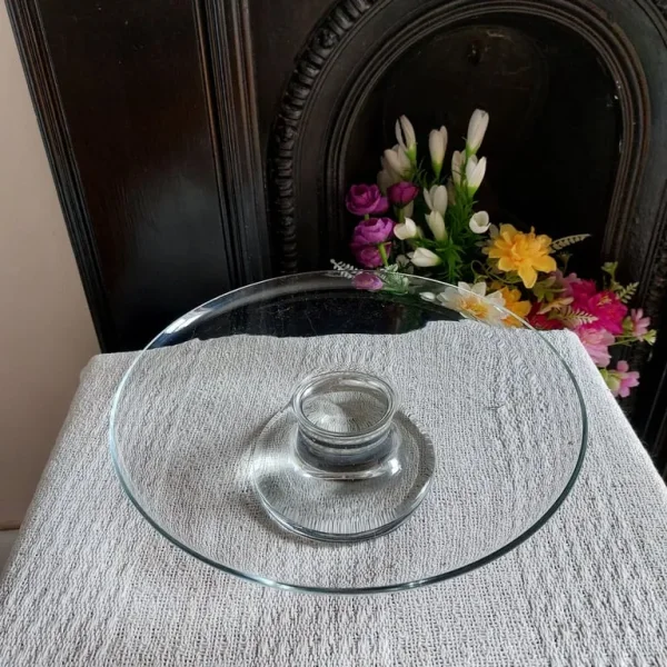 Solid Glass Stemmed Cake Stand