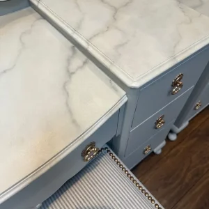 Dressing Table, Mirror, Stool & Bedside Cabinet - Image 4