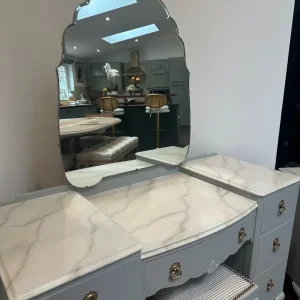 Dressing Table, Mirror, Stool & Bedside Cabinet - Image 5