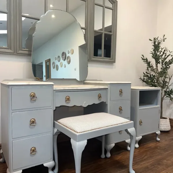 Dressing Table, Mirror, Stool & Bedside Cabinet