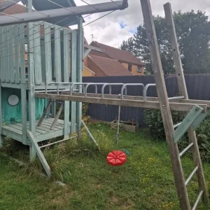 TP Climbing Frame with Slide Swing Monkey Bars Climbing Wall Den - Image 3