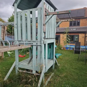 TP Climbing Frame with Slide Swing Monkey Bars Climbing Wall Den - Image 4
