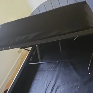 Grey Double Ottoman Bed - Image 4