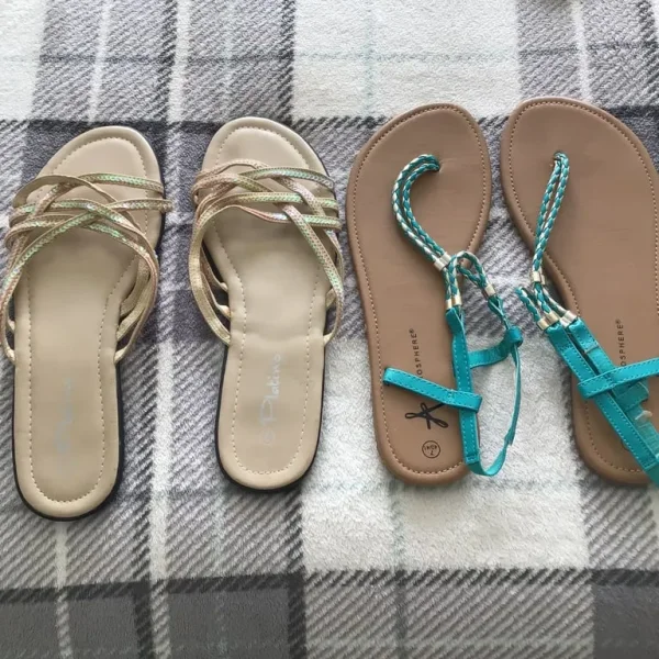 2 pairs Sandals Size 7 Never been Worn Please see photo for description £4 for 2 pairs
