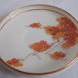 Japanese 9 piece Tea/Coffee Demitasse Set Autumn Leaves - Image 3