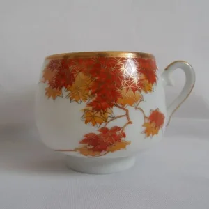 Japanese 9 piece Tea/Coffee Demitasse Set Autumn Leaves - Image 4