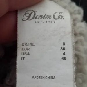 Denim Co Black Fleece Lined Denim Jacket UK Size 8 Euro 36 - Image 3