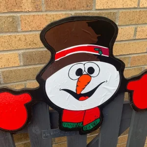 Solid Wood Christmas Novelty Over Fence Santa, elf, grinch, snowman, reindeer ornaments - Image 5