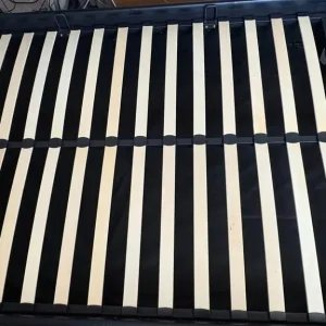 Black Faux Leather Double Ottoman Storage Bed - Image 4