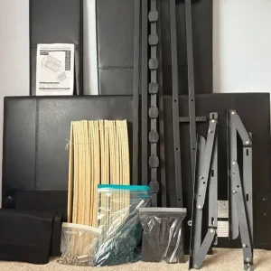 Black Faux Leather Double Ottoman Storage Bed - Image 6