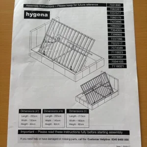 Black Faux Leather Double Ottoman Storage Bed - Image 7